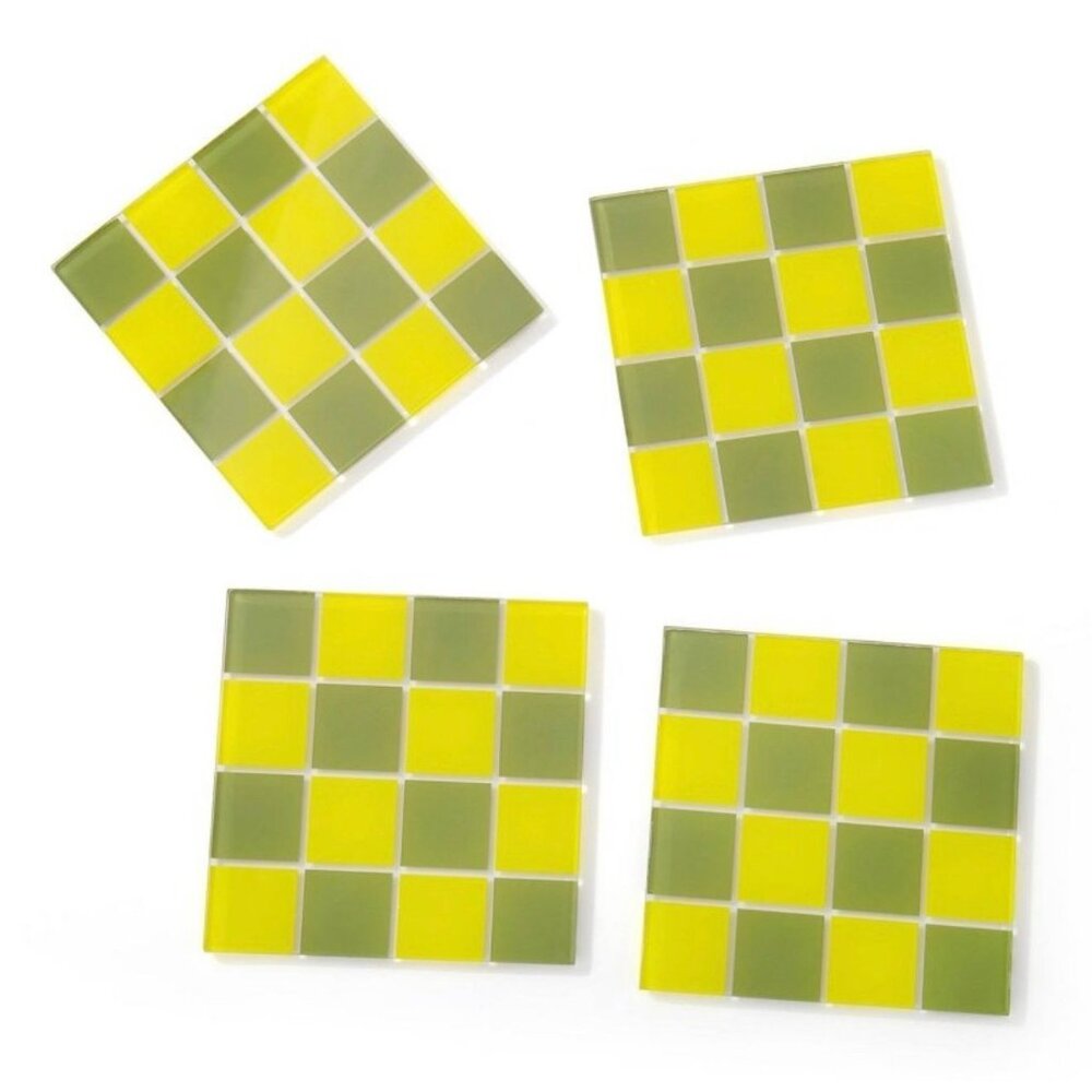 6 FOR $10 NEW Green 4pk Square Coasters CHEAPER WHEN BUNDLED